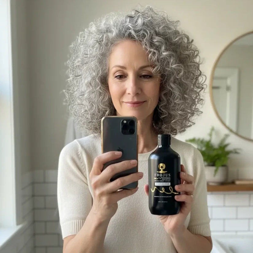 gray curly hair women shampoo