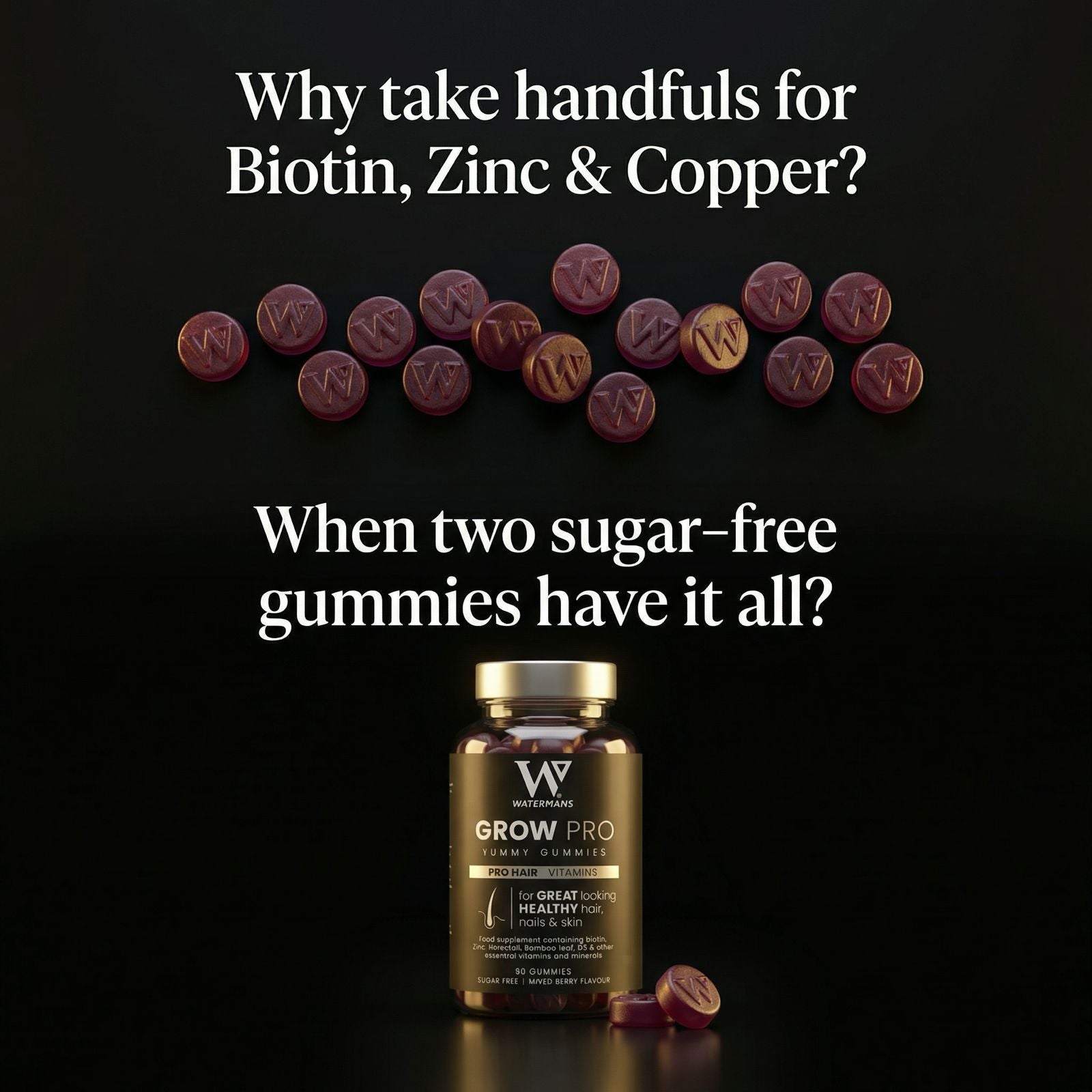 GrowPro Yummy Gummies Vitamine für Haar, Haut und Nägel