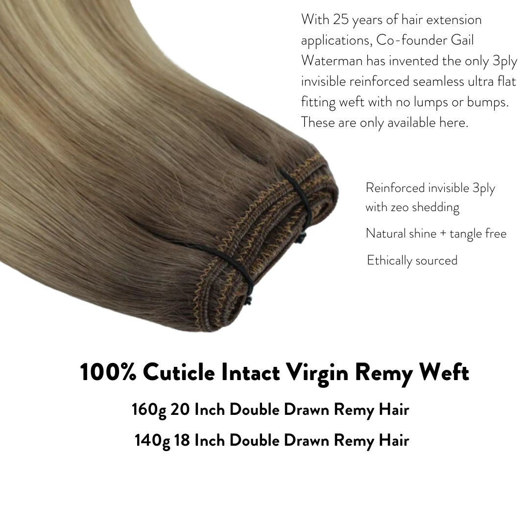 Instahair Luxury Double Drawn Weft 140g - 18 Inch Remy Hair Extensions